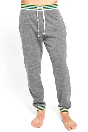 Herren Marigold Streifen Jogger in Heather Grau