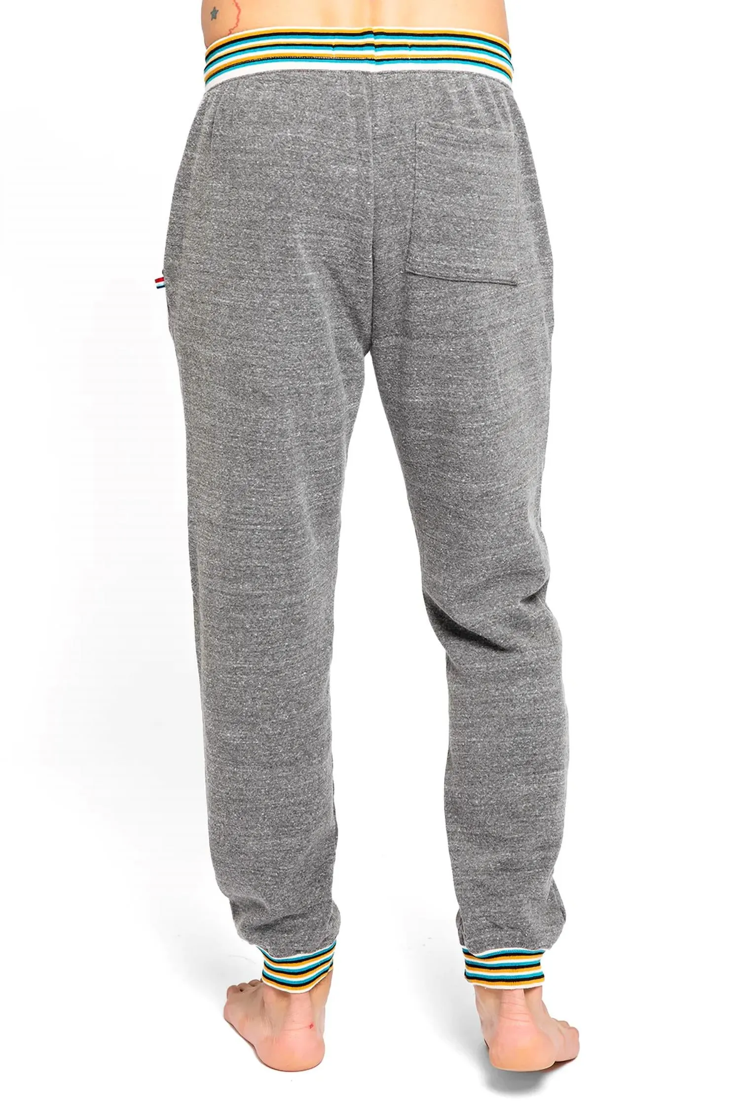 Herren Marigold Streifen Jogger in Heather Grau