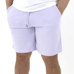 Herren-Baumwollshorts, uni, hellviolett