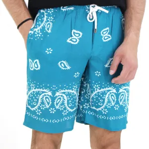 Drucke Herrenshorts, Türkis