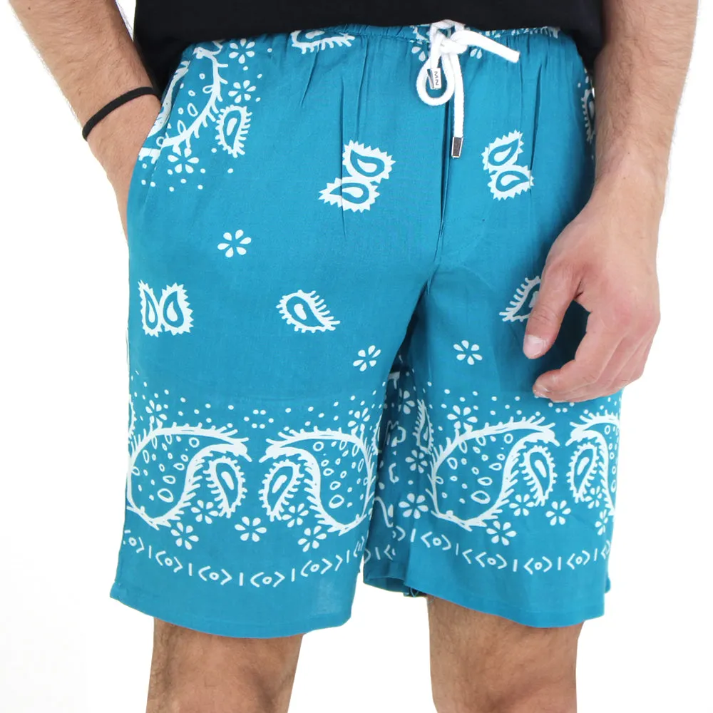Drucke Herrenshorts, Türkis