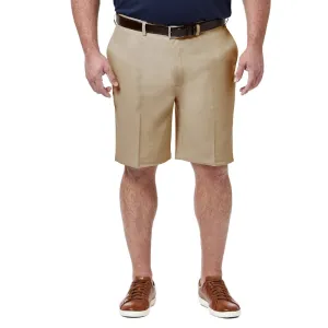 Herren Regular Fit Shorts mit flacher Vorderseite, Khaki