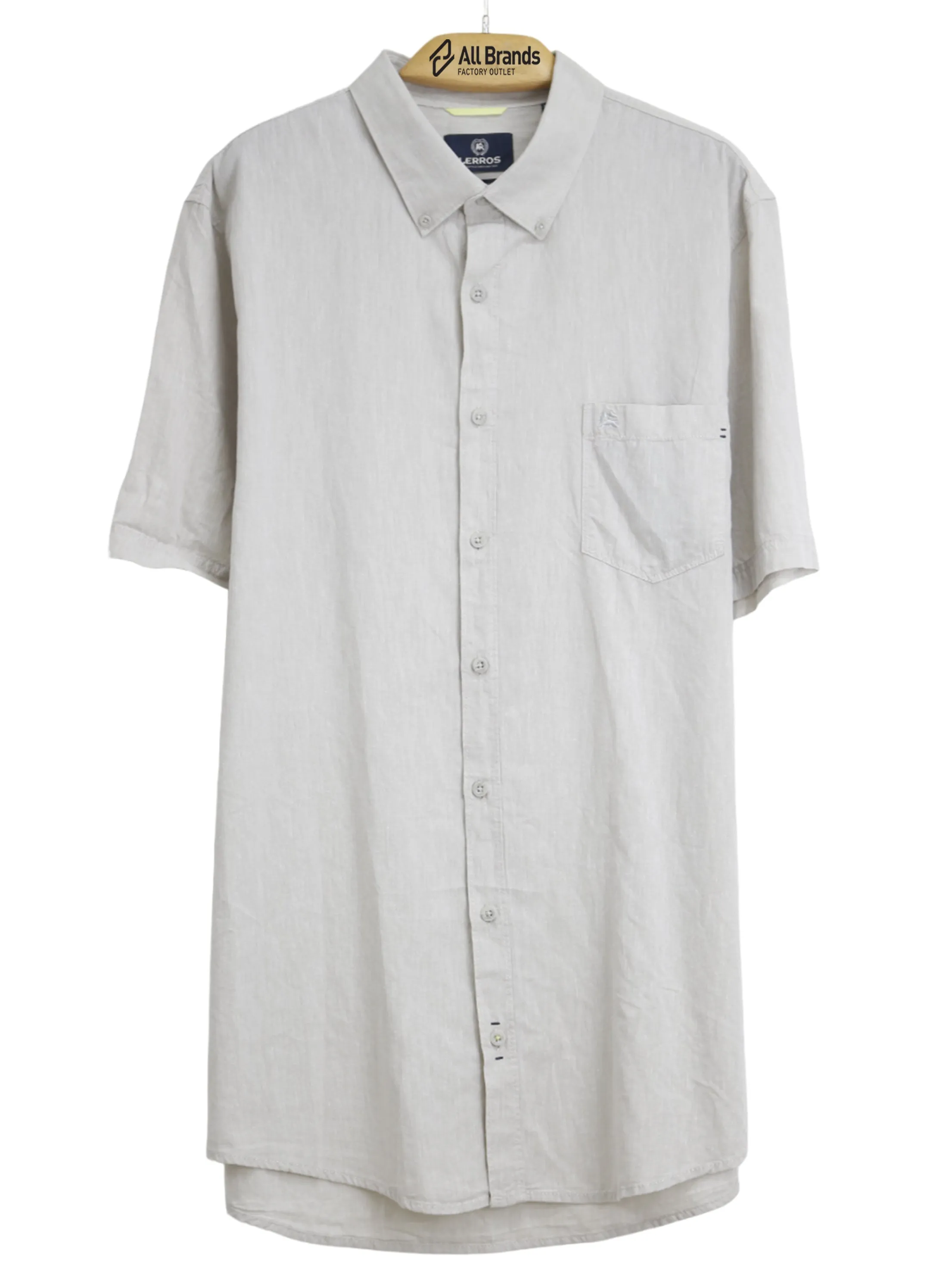 Herren-Seitentaschen-Hemd, Off White