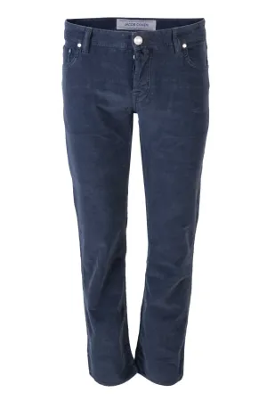 Herren Slim Fit Needlecord Komfort-Jeans in Marine