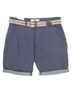 Herren Kurzshirt mit Struktur, Marineblau
