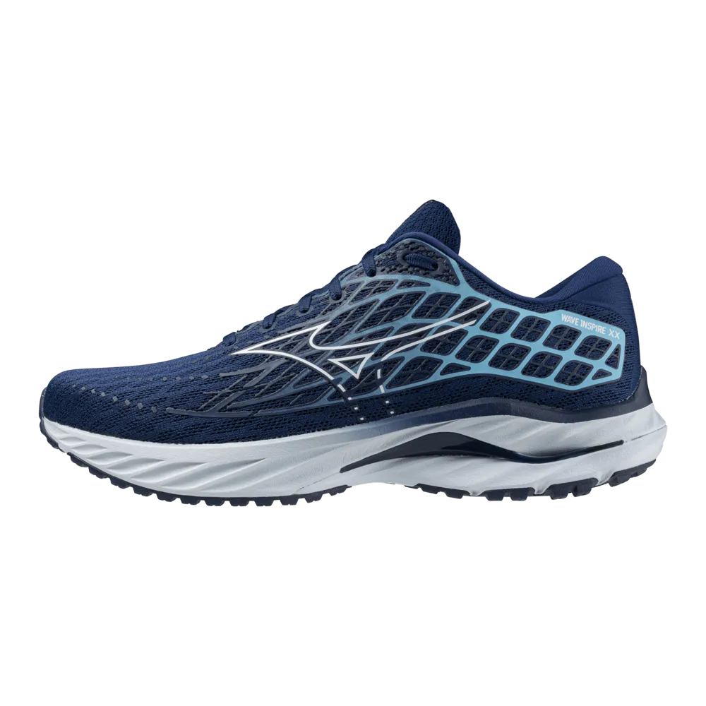 Mizuno Herren Wave Inspire 20 Laufschuhe in Estate Blau/Weiß/River Blau AW24