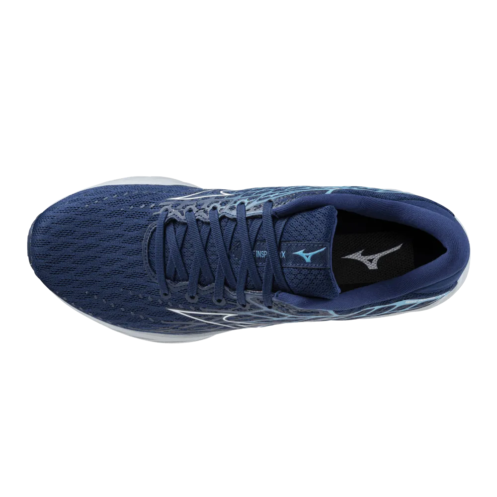 Mizuno Herren Wave Inspire 20 Laufschuhe in Estate Blau/Weiß/River Blau AW24