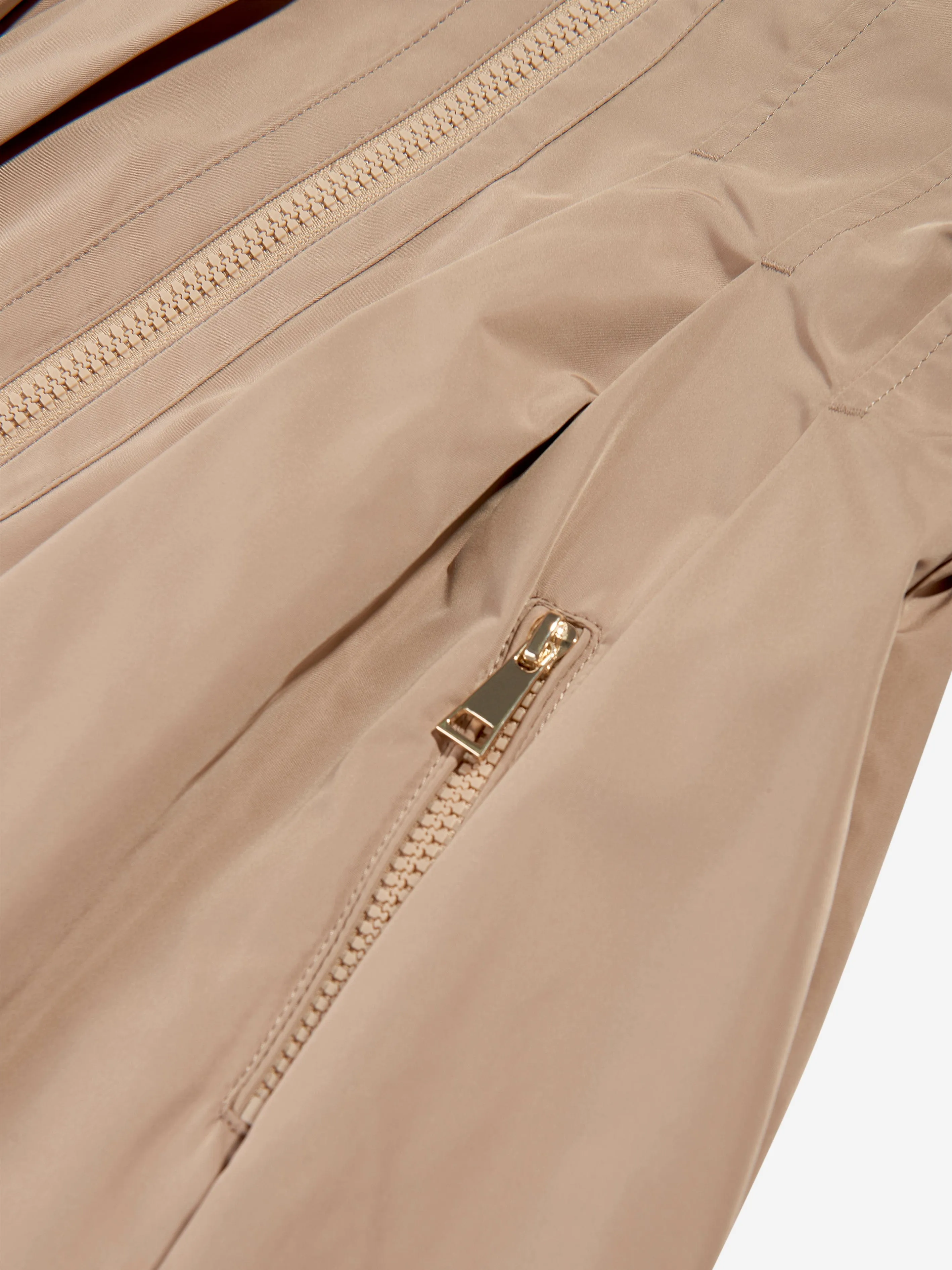 Moncler Enfant Mädchen Arild Langer Mantel in Beige