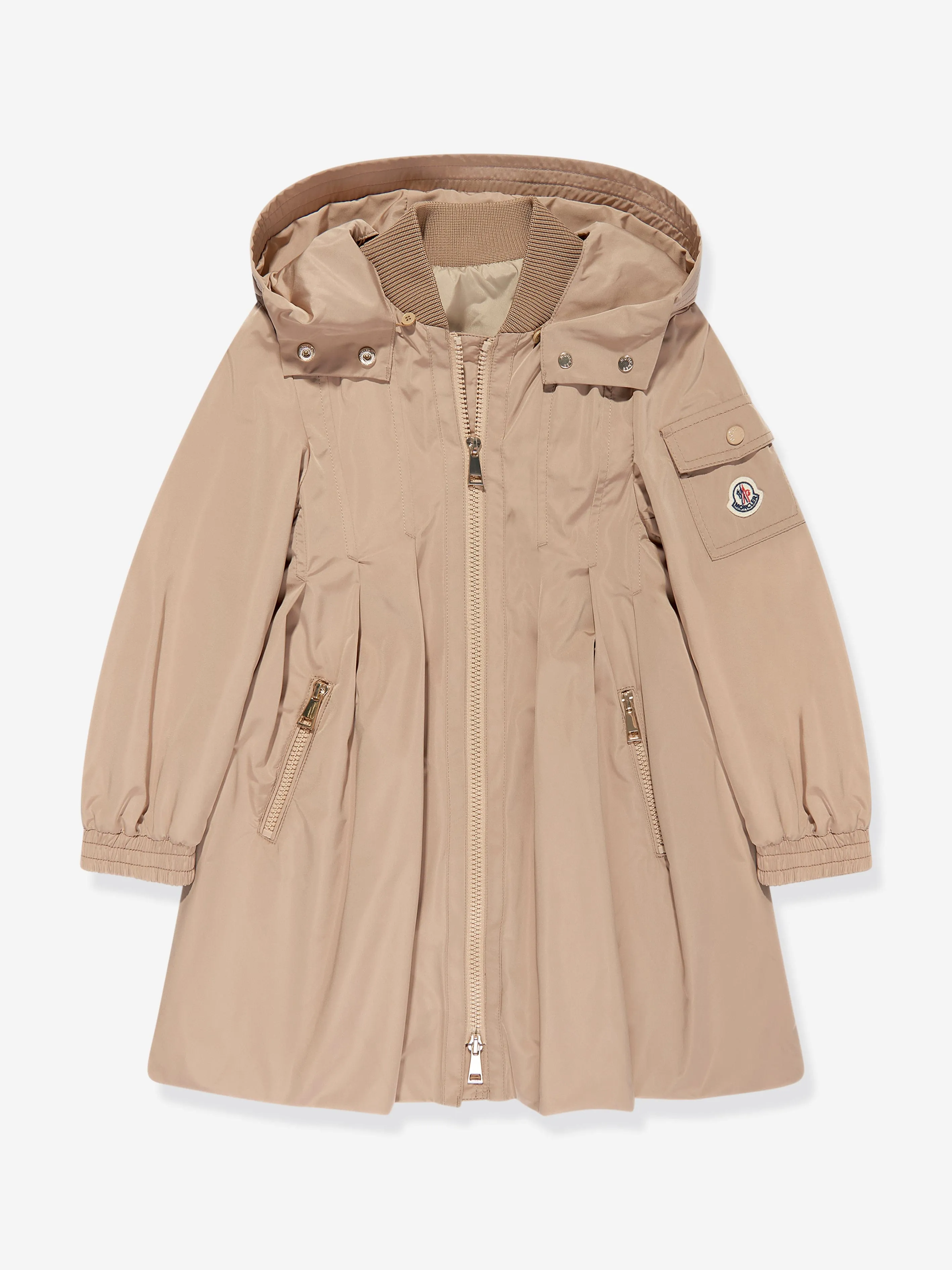 Moncler Enfant Mädchen Arild Langer Mantel in Beige