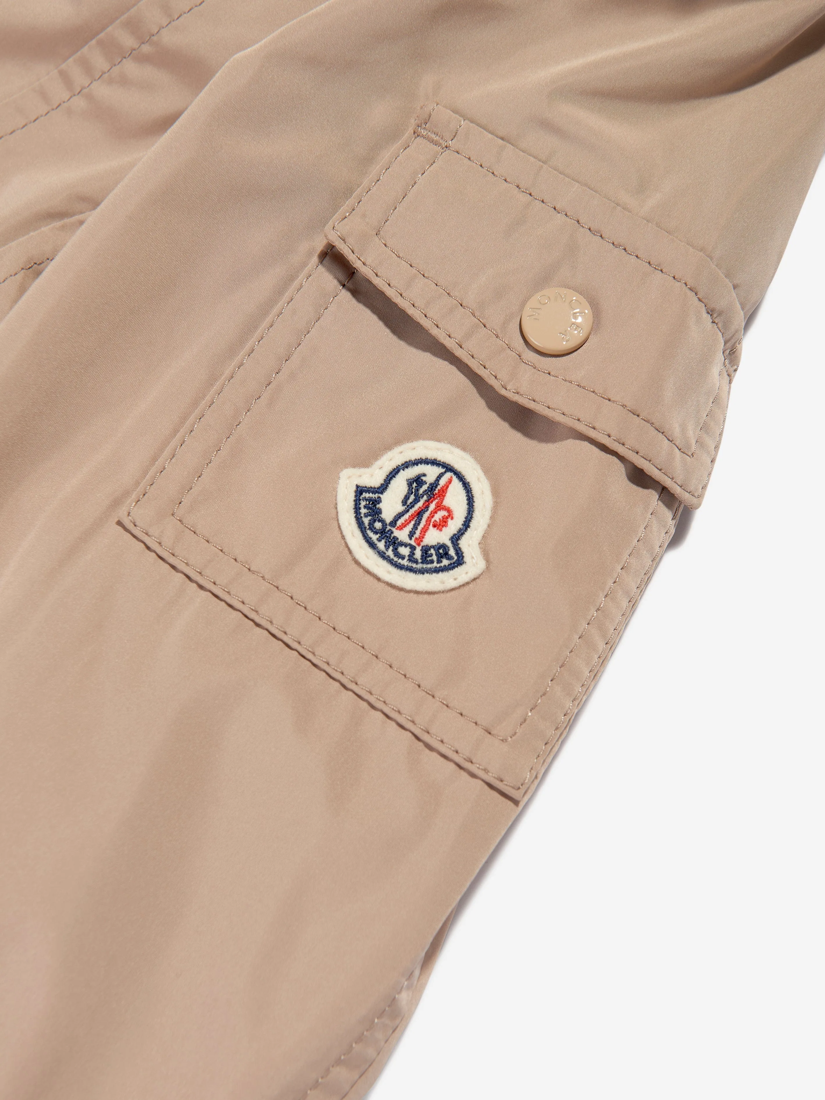 Moncler Enfant Mädchen Arild Langer Mantel in Beige