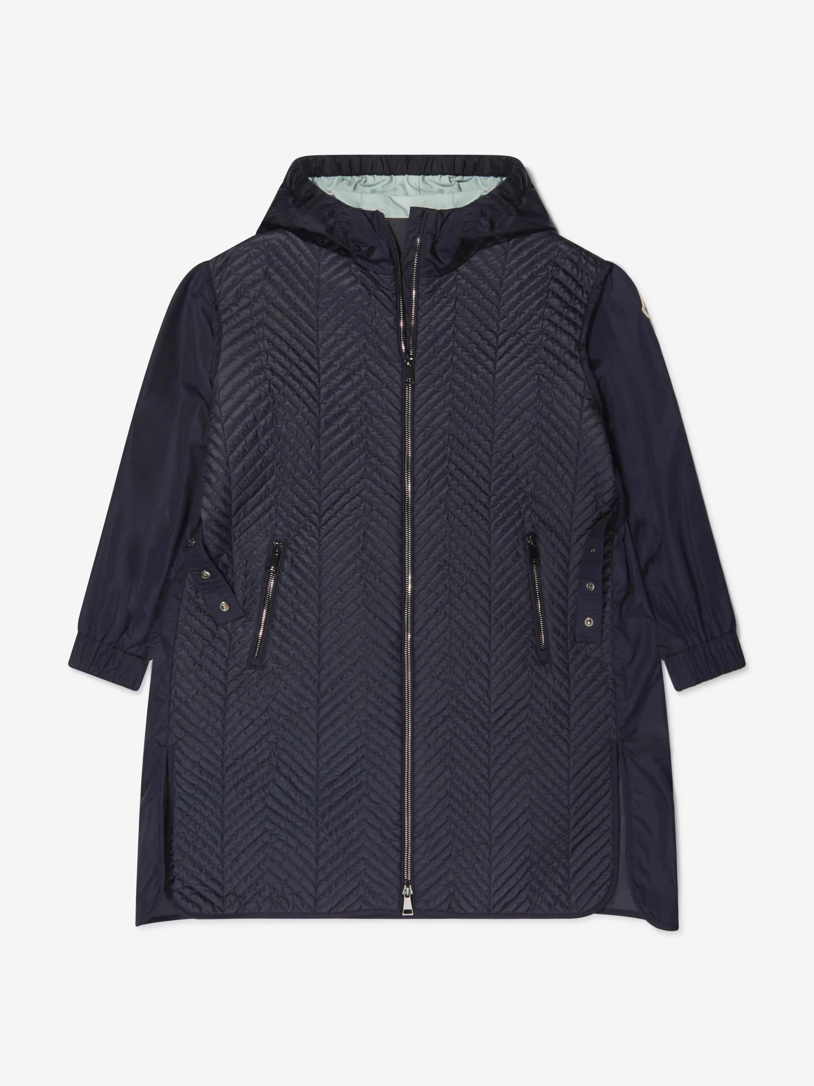 Moncler Enfant Mädchen Kapuzen-Seldana Langmantel