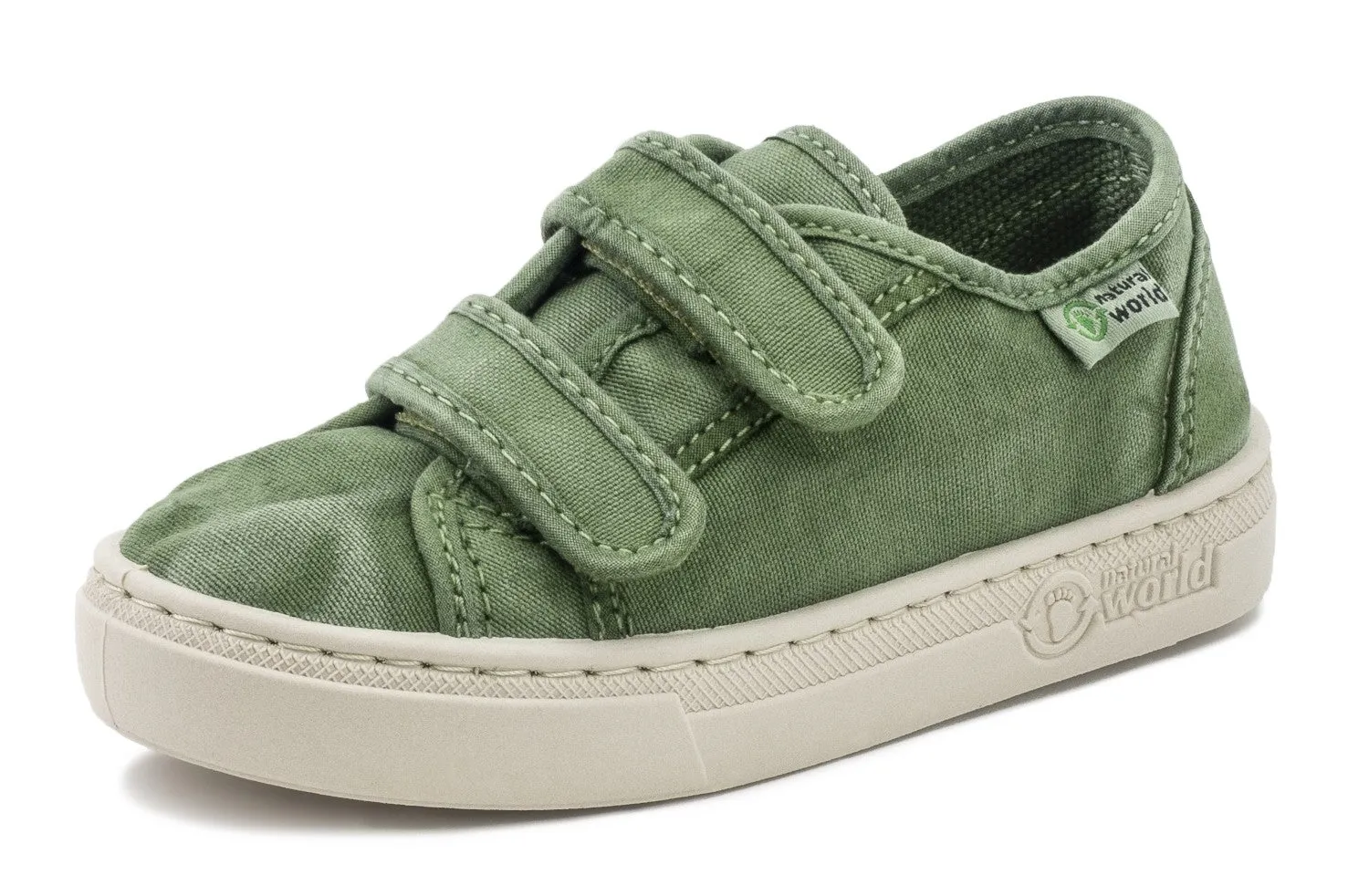 Natural World Eco: Klettverschluss-Kinderturnschuhe - Khaki