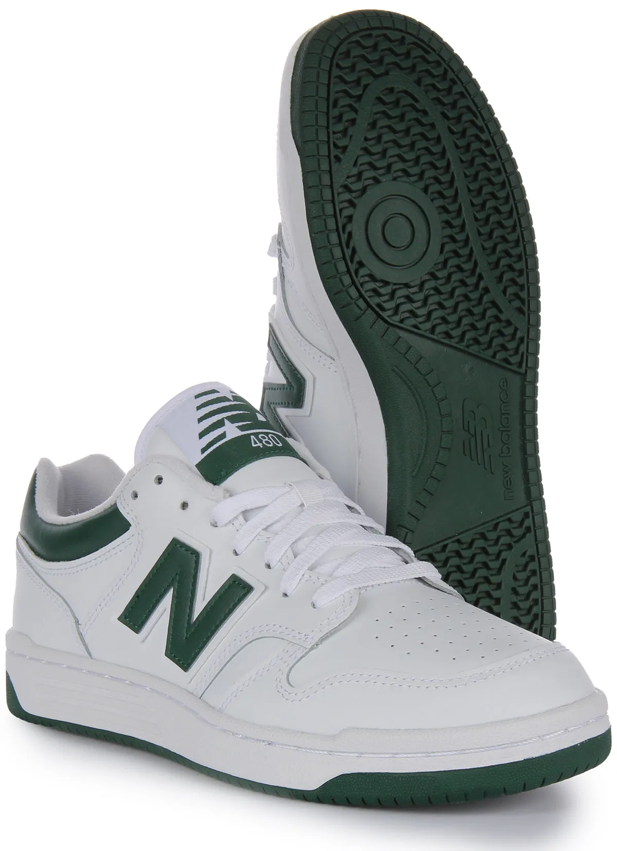 New Balance BB 480 LNG in Weiß-Grün Schuhe New Balance