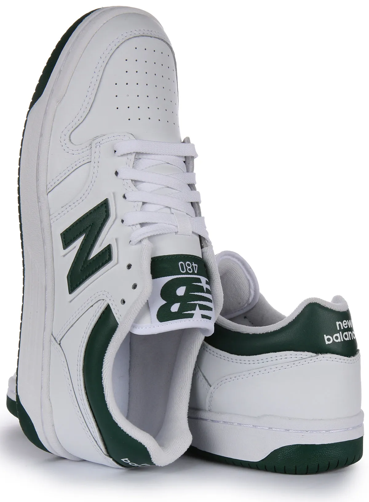 New Balance BB 480 LNG in Weiß-Grün Schuhe New Balance