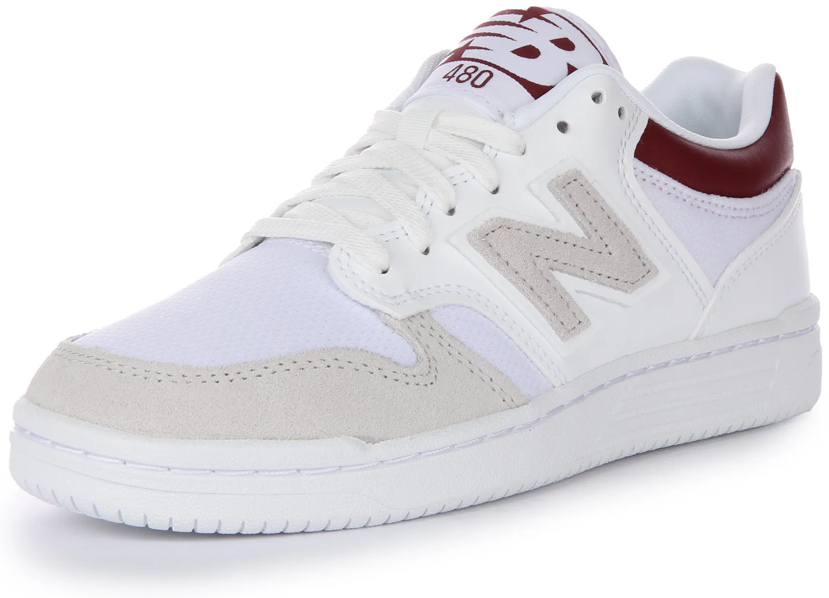 New Balance BB 480LKB in Weiß Rot für Herren Schuhe New Balance