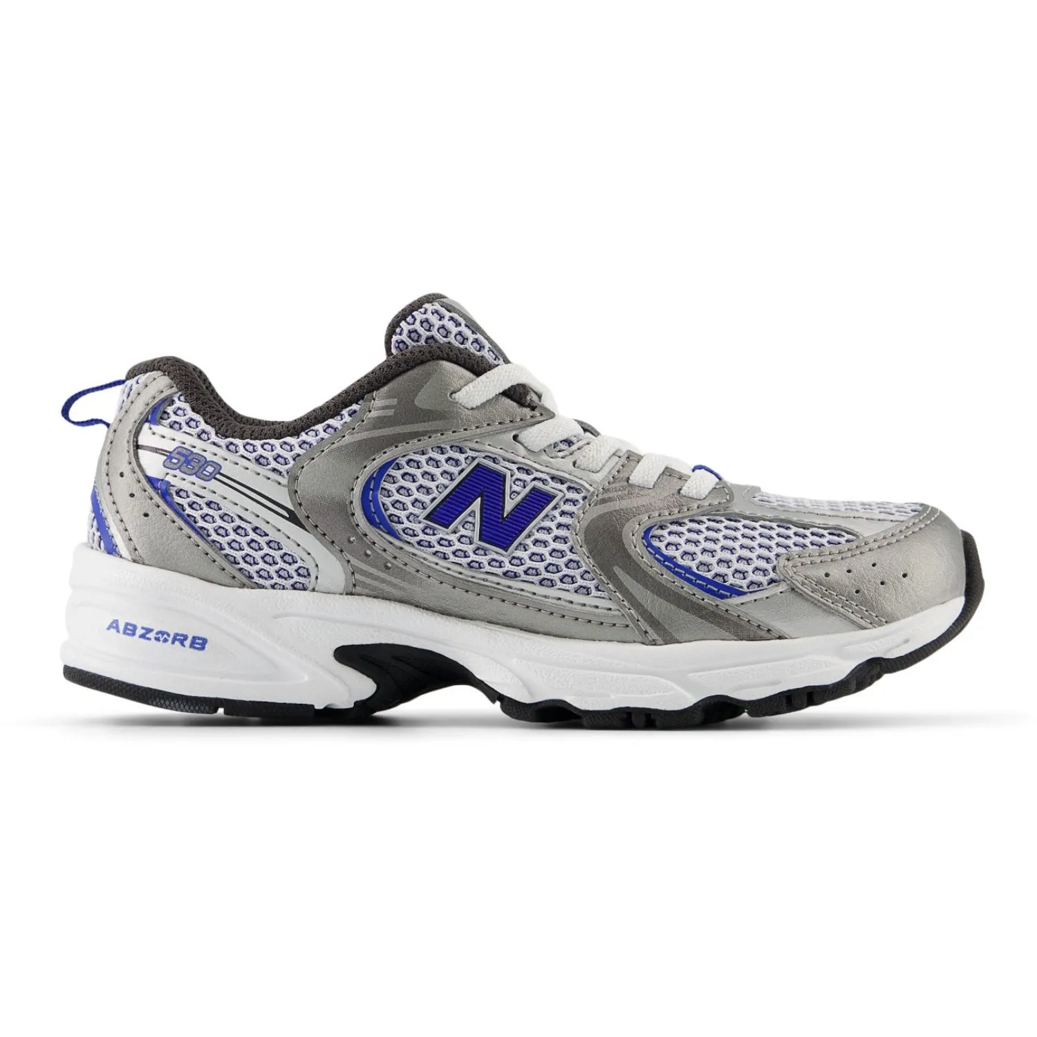 New Balance Dunkles Silber Metallic New Balance 530 Kinder Bungee Schnürsenkel Baby/Kinder_New-Balance