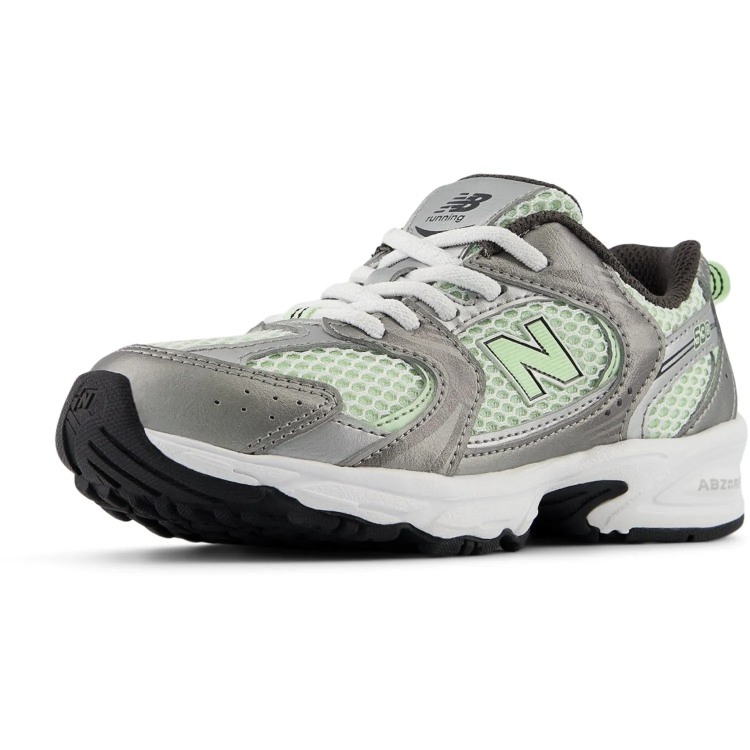 New Balance Dunkles Silber Metallic New Balance 530 Kinder Bungee-Schnürsenkel Baby/Kinder_New-Balance