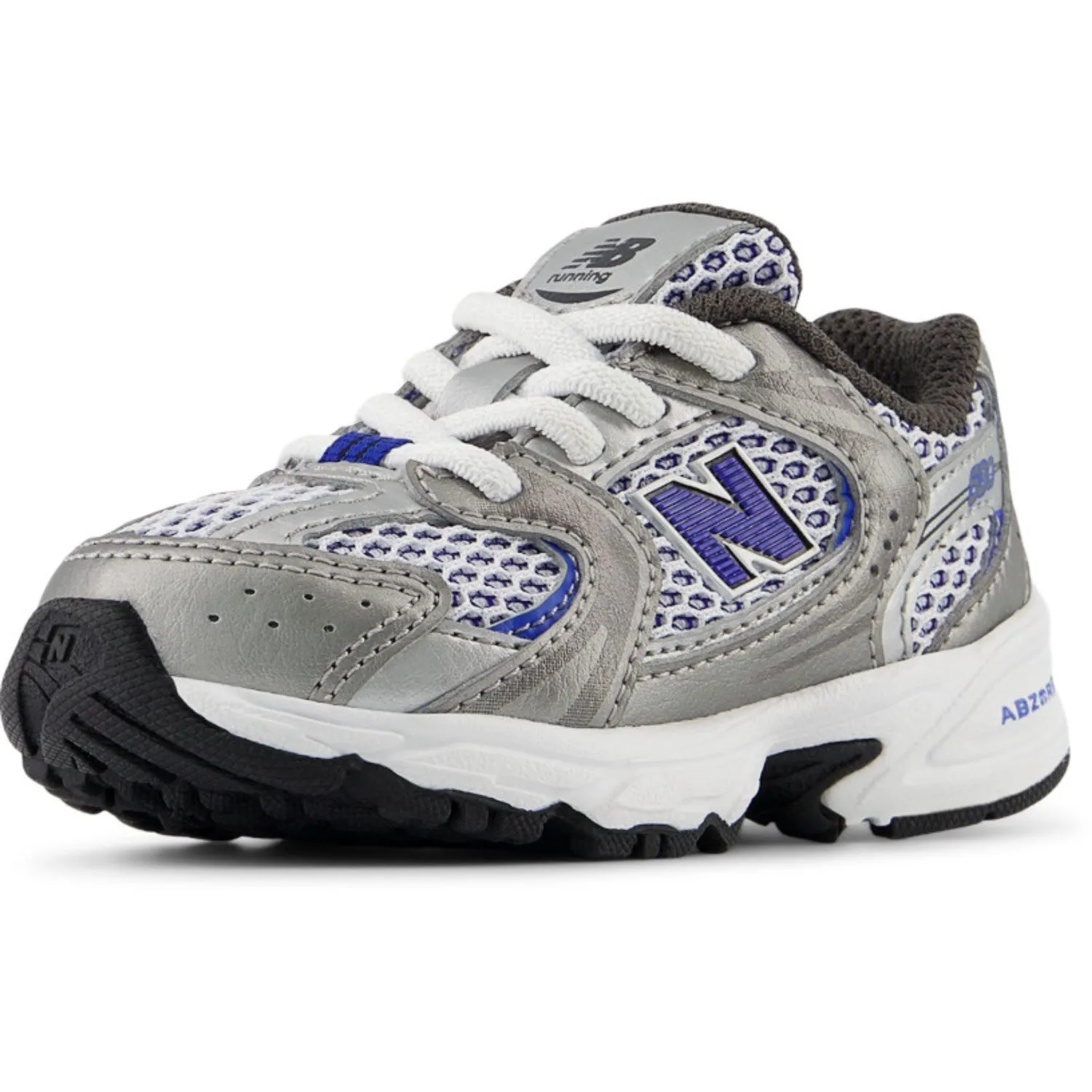 New Balance Dunkles Silber Metallic New Balance 530 Kinder Bungee-Schnürung Babykids_New-Balance