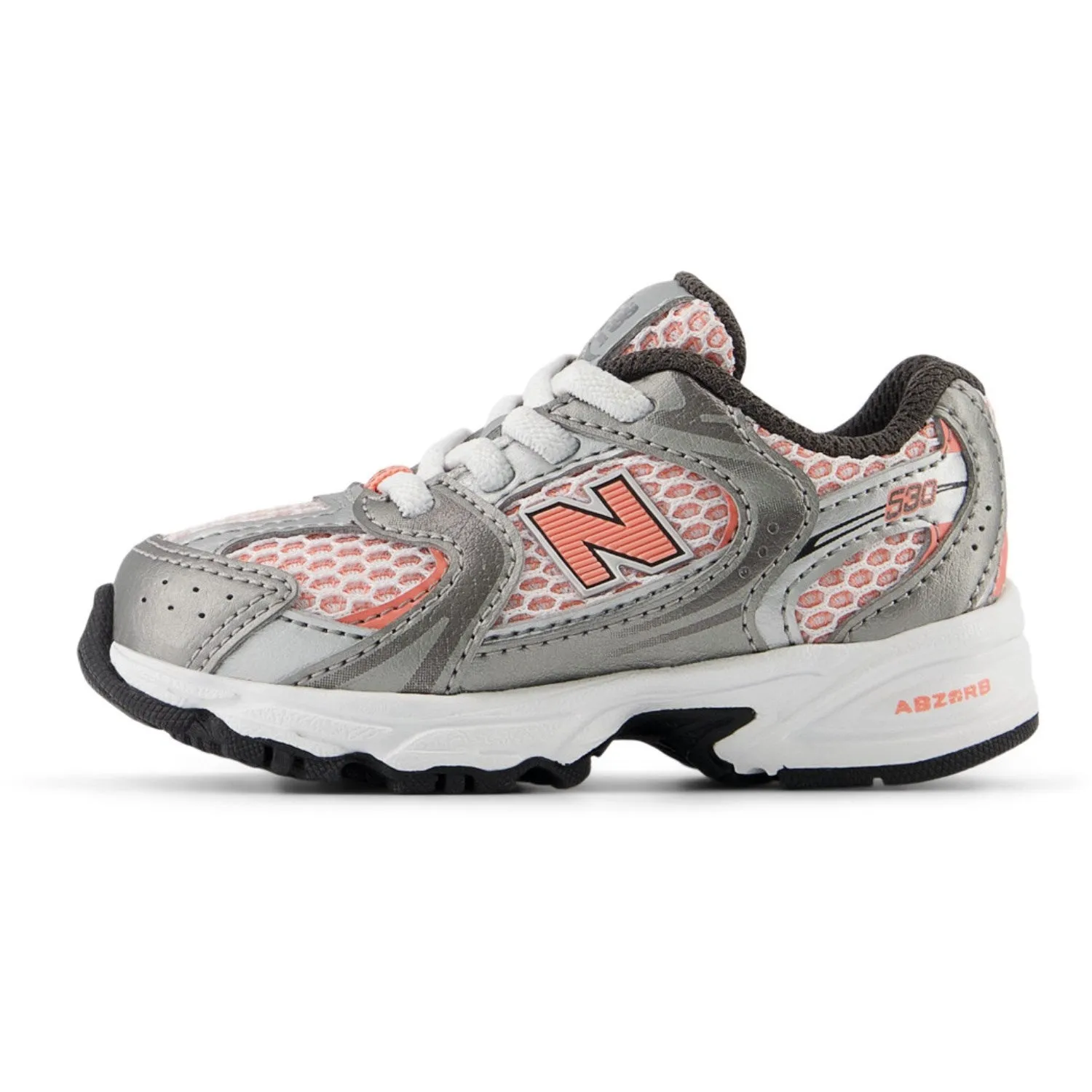 New Balance Dunkles Silber Metallic New Balance 530 Kinder Bungee-Schnürsenkel Baby/Kinder_New-Balance