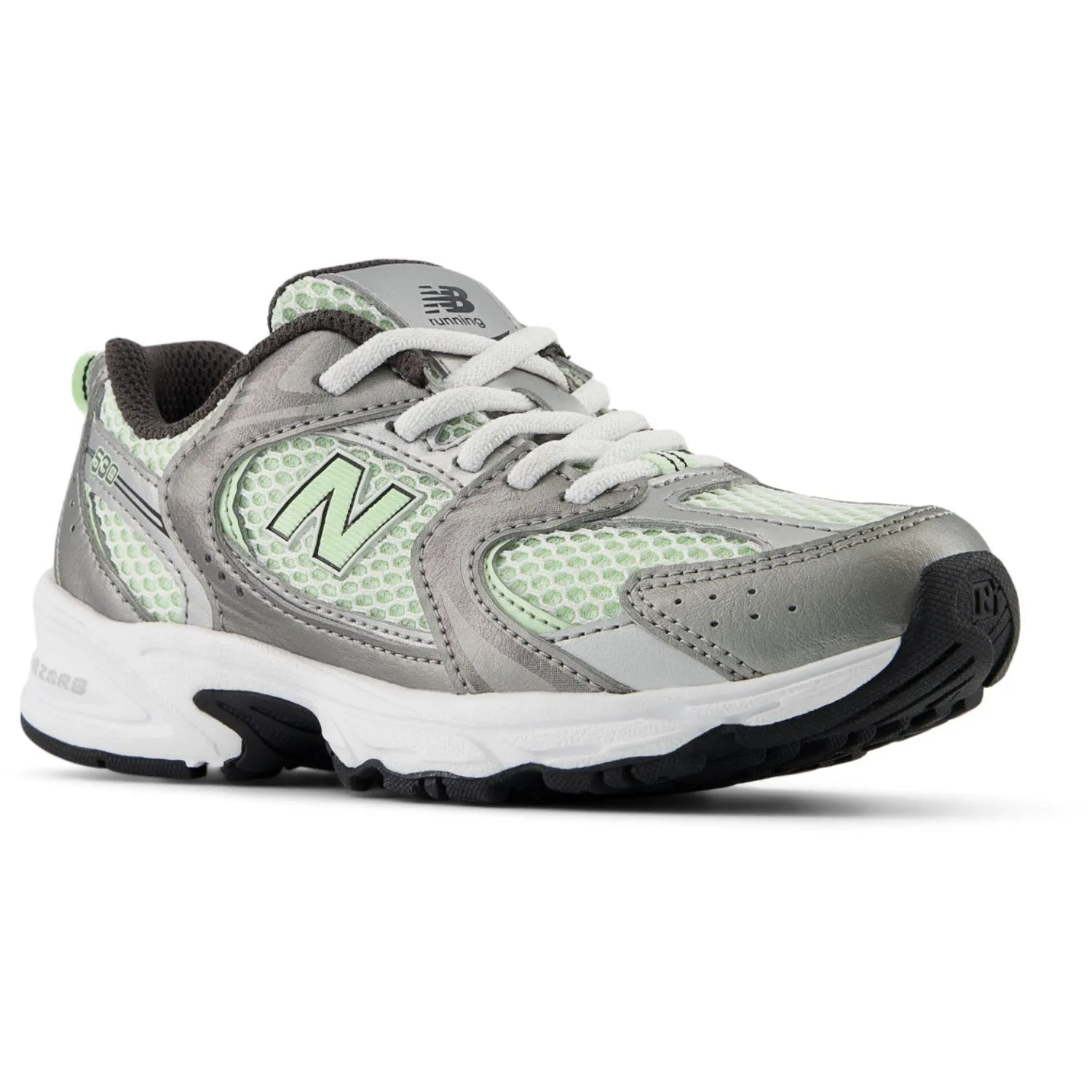 New Balance Dunkles Silber Metallic New Balance 530 Kinder Bungee-Schnürsenkel Baby/Kinder_New-Balance