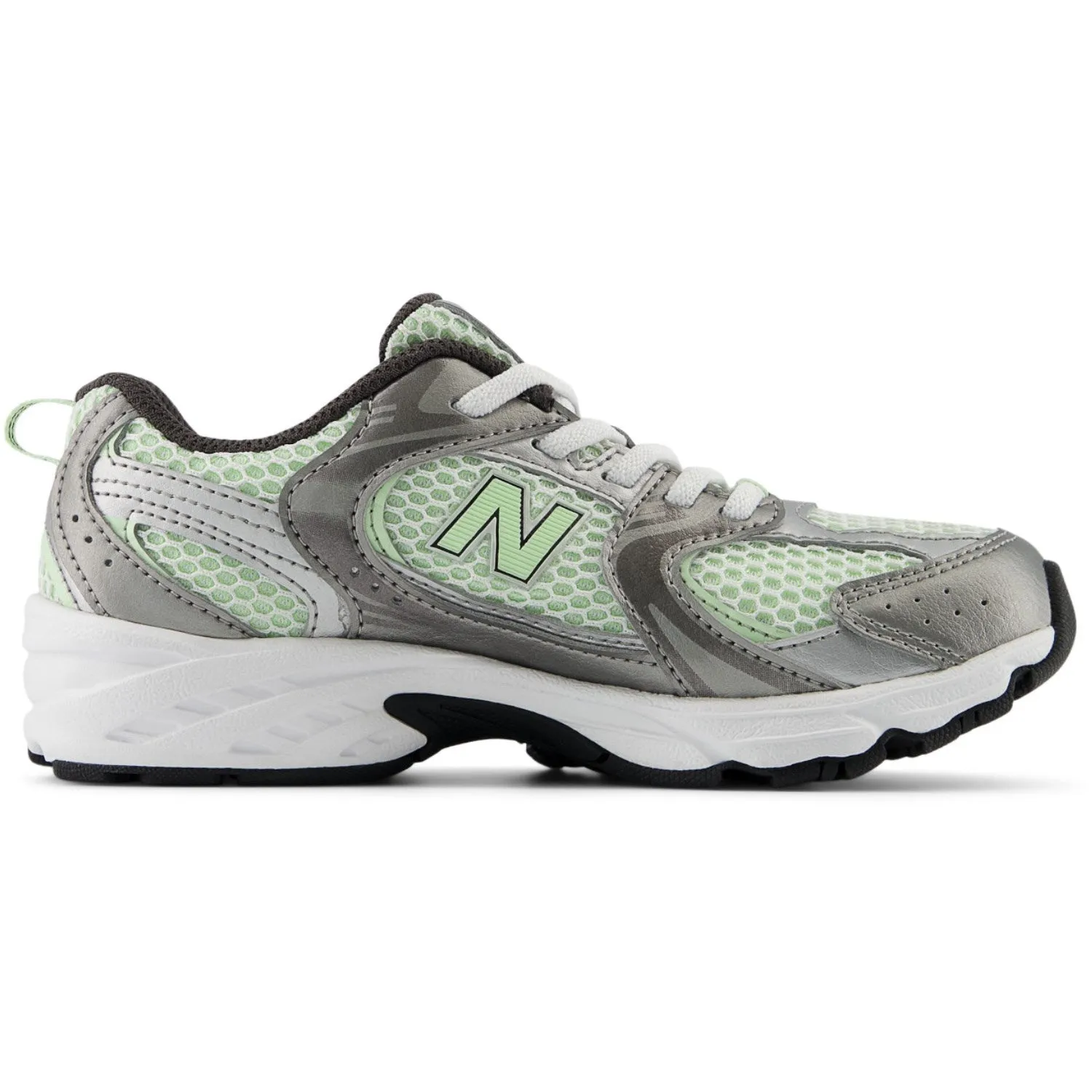 New Balance Dunkles Silber Metallic New Balance 530 Kinder Bungee-Schnürsenkel Baby/Kinder_New-Balance