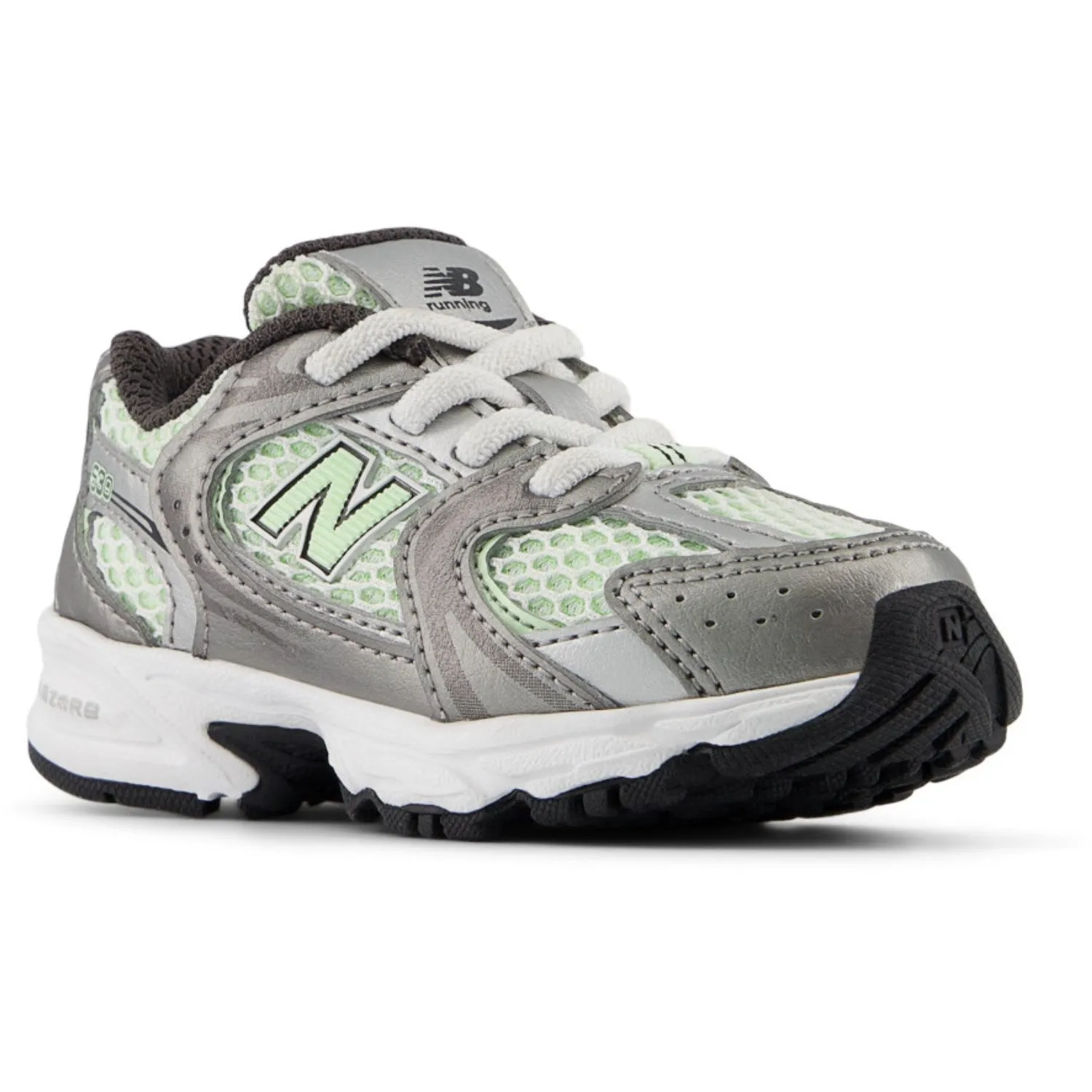New Balance Dunkles Silber Metallic New Balance 530 Kinder Bungee-Schnürsenkel Baby/Kinder_New-Balance