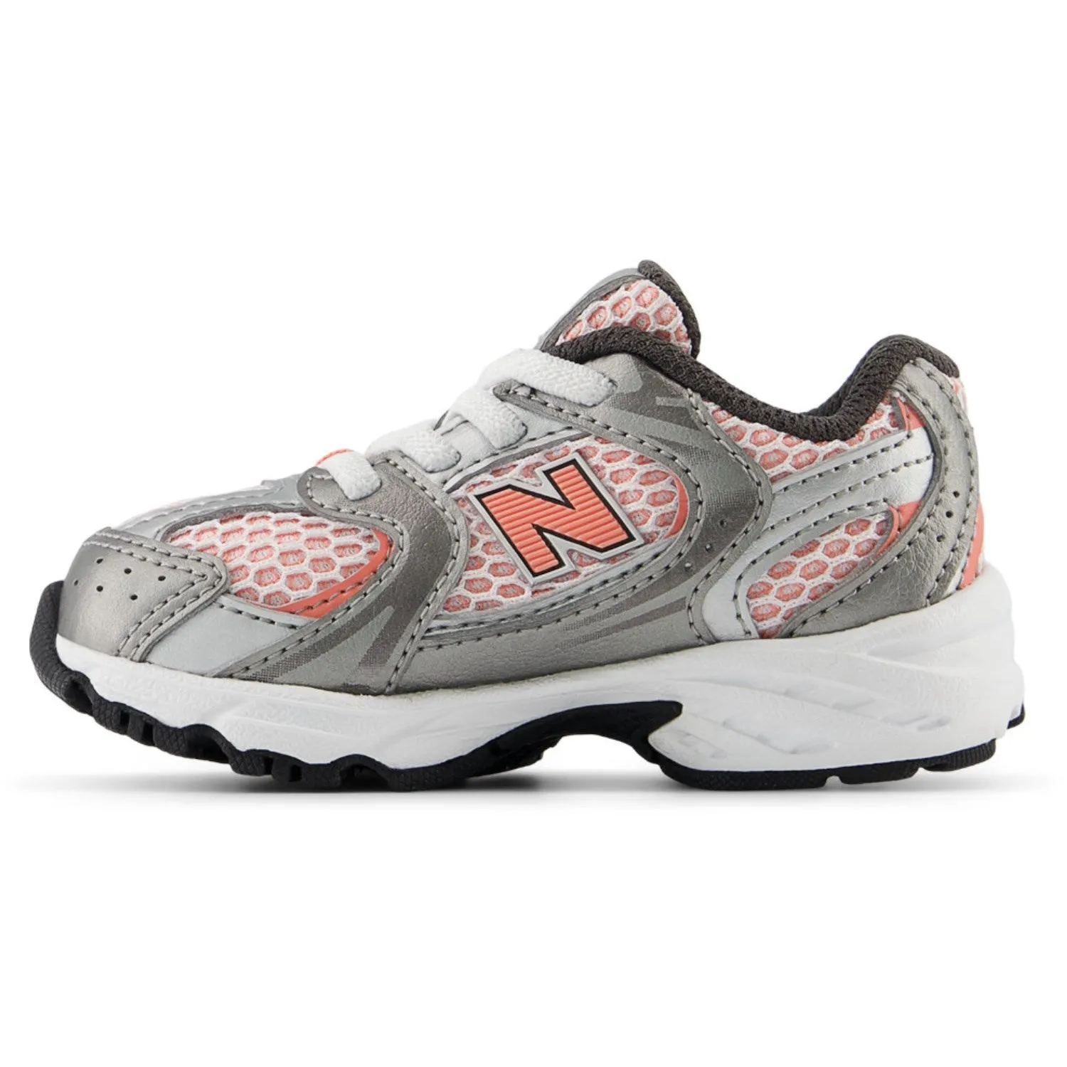 New Balance Dunkles Silber Metallic New Balance 530 Kinder Bungee-Schnürsenkel Baby/Kinder_New-Balance