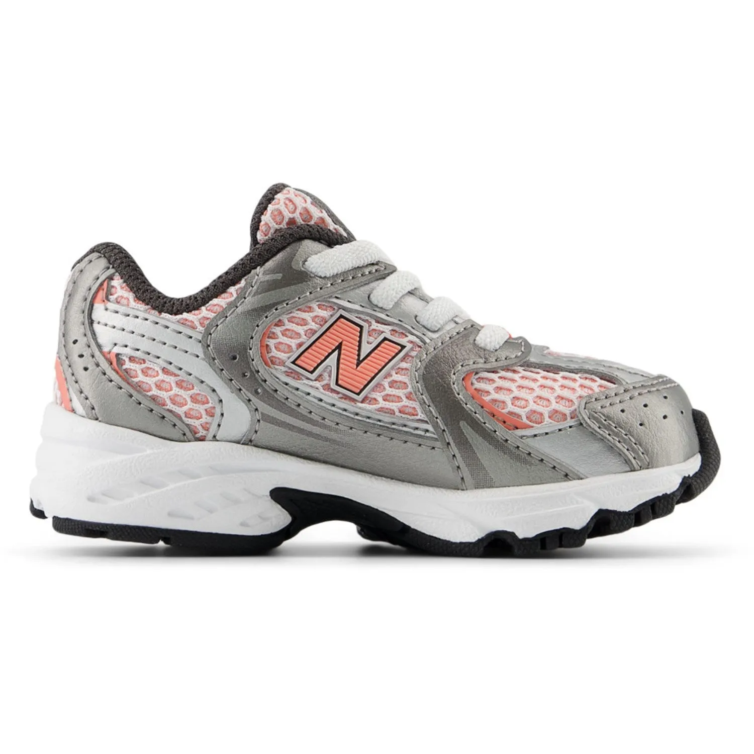 New Balance Dunkles Silber Metallic New Balance 530 Kinder Bungee-Schnürsenkel Baby/Kinder_New-Balance