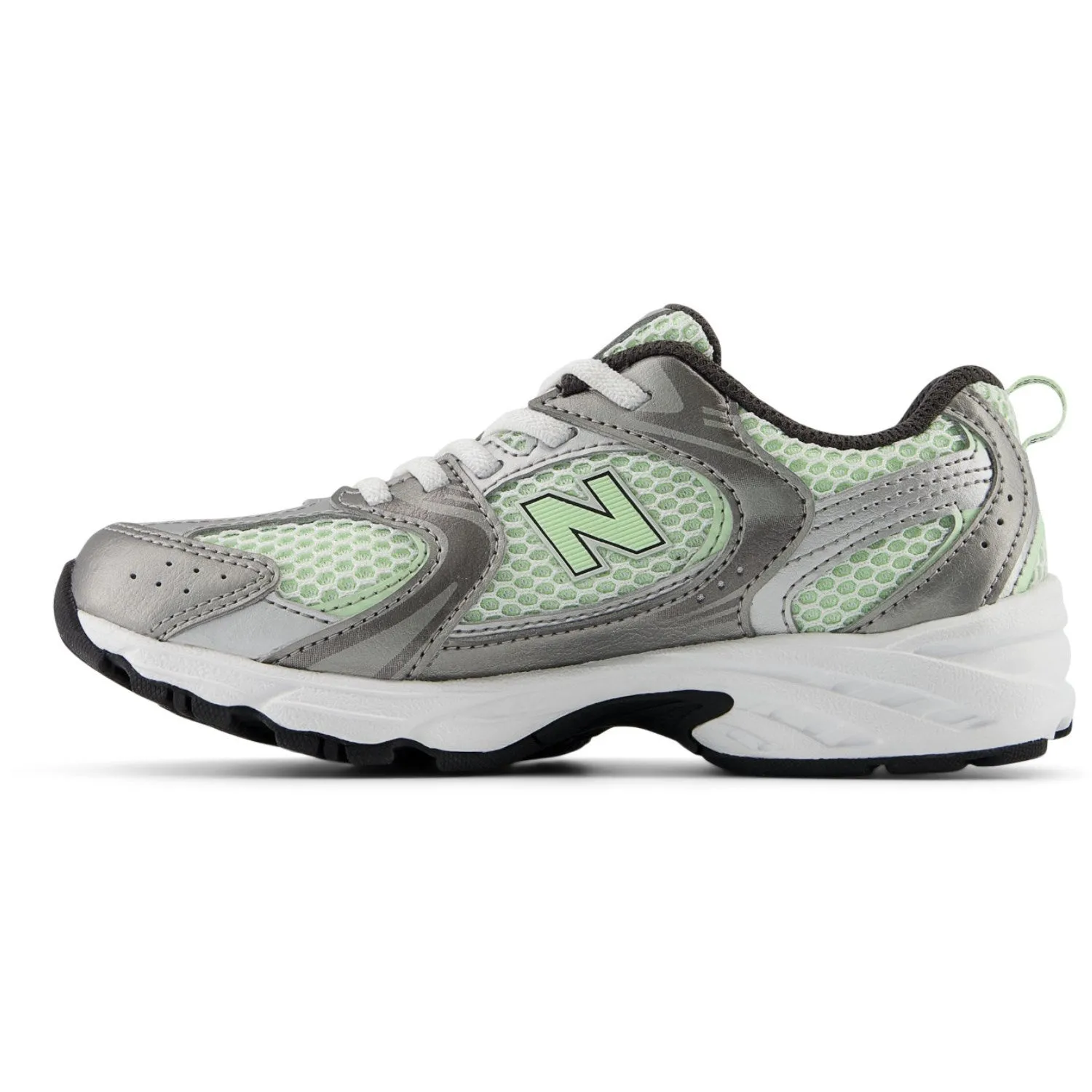 New Balance Dunkles Silber Metallic New Balance 530 Kinder Bungee-Schnürsenkel Baby/Kinder_New-Balance