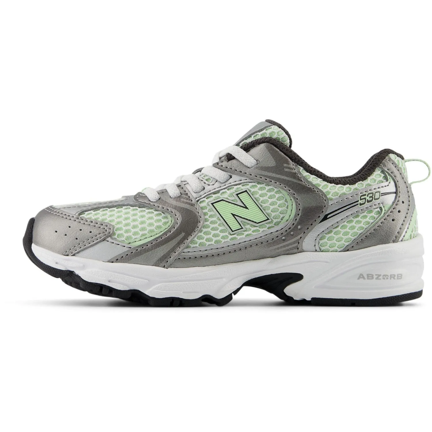 New Balance Dunkles Silber Metallic New Balance 530 Kinder Bungee-Schnürsenkel Baby/Kinder_New-Balance