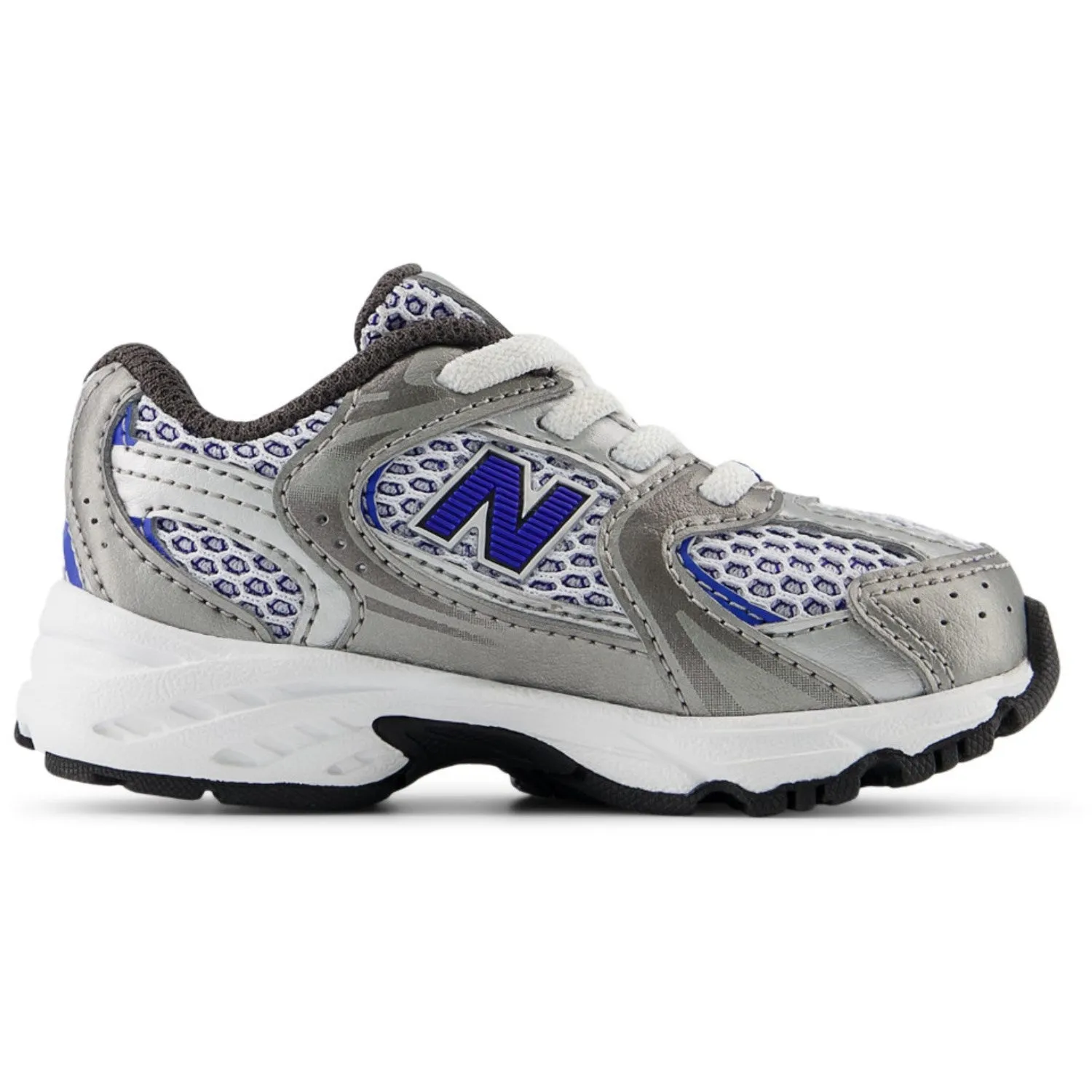 New Balance Dunkles Silber Metallic New Balance 530 Kinder Bungee-Schnürung Babykids_New-Balance