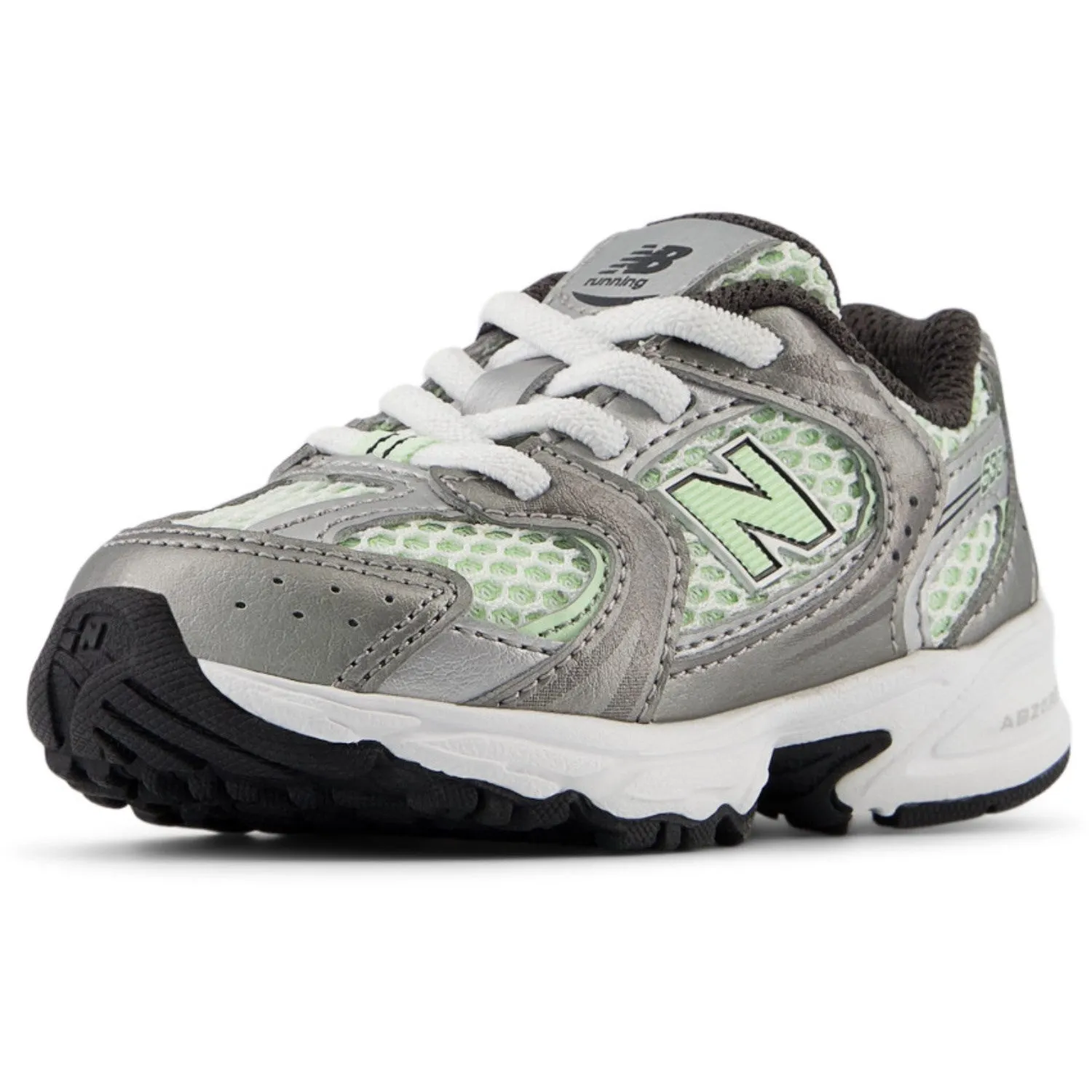 New Balance Dunkles Silber Metallic New Balance 530 Kinder Bungee-Schnürsenkel Baby/Kinder_New-Balance