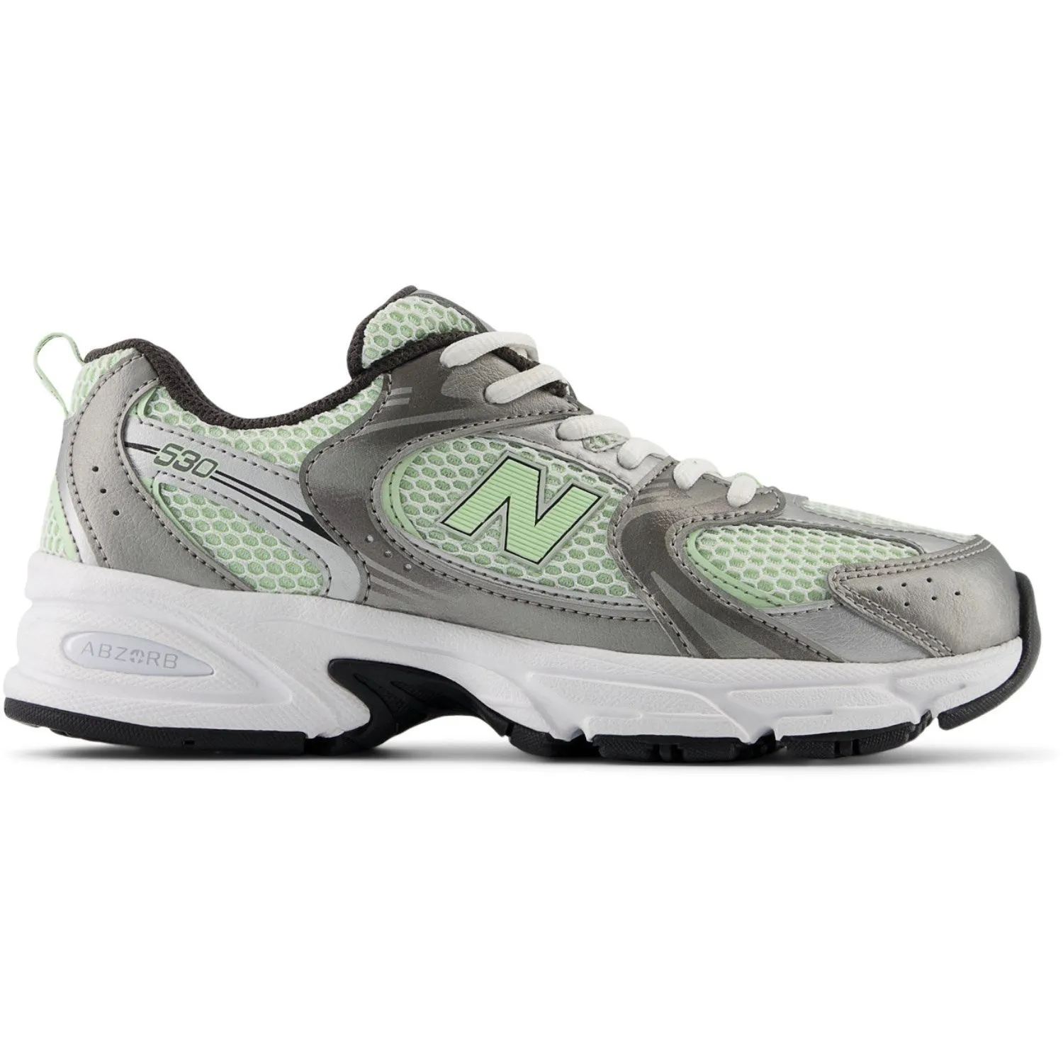 New Balance Dunkles Silber Metallic New Balance 530 Kinder Schnürsenkel Babykids_New-Balance