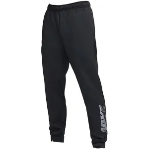Nike Herren Einfarbige Schwarze Logo Verjüngte Swoosh Therma Fit Jogginghose
