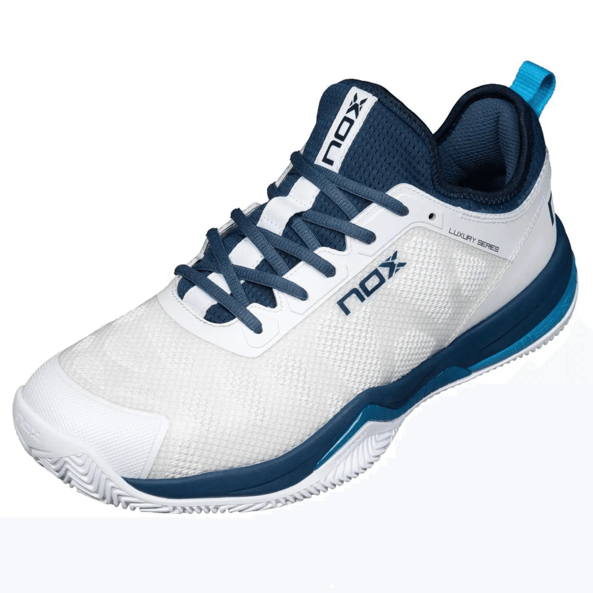 NOX NERBO WEIß/SCHWEDISCH BLAU PADEL-SCHUHE