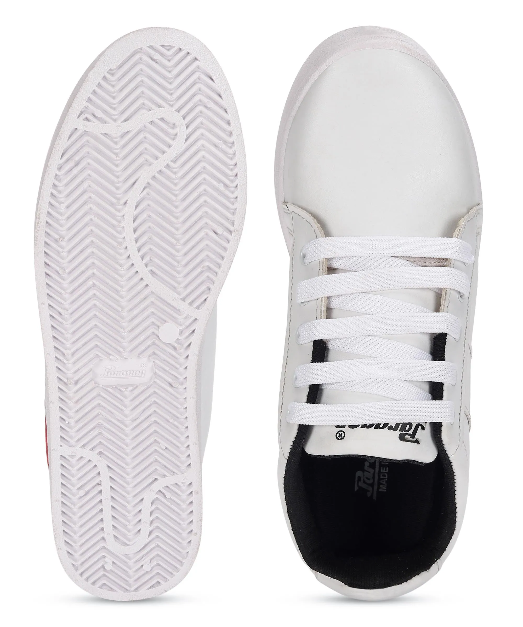 Paragon K1017G Herren Freizeitschuhe | Stilvolle Gehschuhe für den Outdoor-Einsatz im Alltag | Schickes & modisches Design | Bequeme gepolsterte Sohlen Weiß