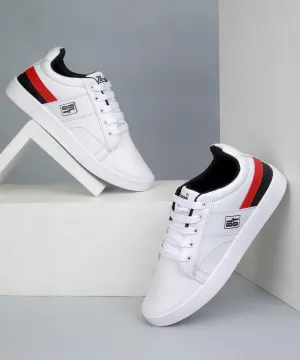 Paragon K1017G Herren Freizeitschuhe | Stilvolle Gehschuhe für den Outdoor-Einsatz im Alltag | Schickes & modisches Design | Bequeme gepolsterte Sohlen Weiß