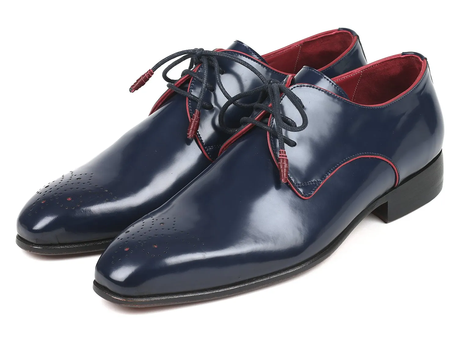 Paul Parkman Schuhe Paul Parkman Medaillon-Zehen Derby-Schuhe in Marineblau
