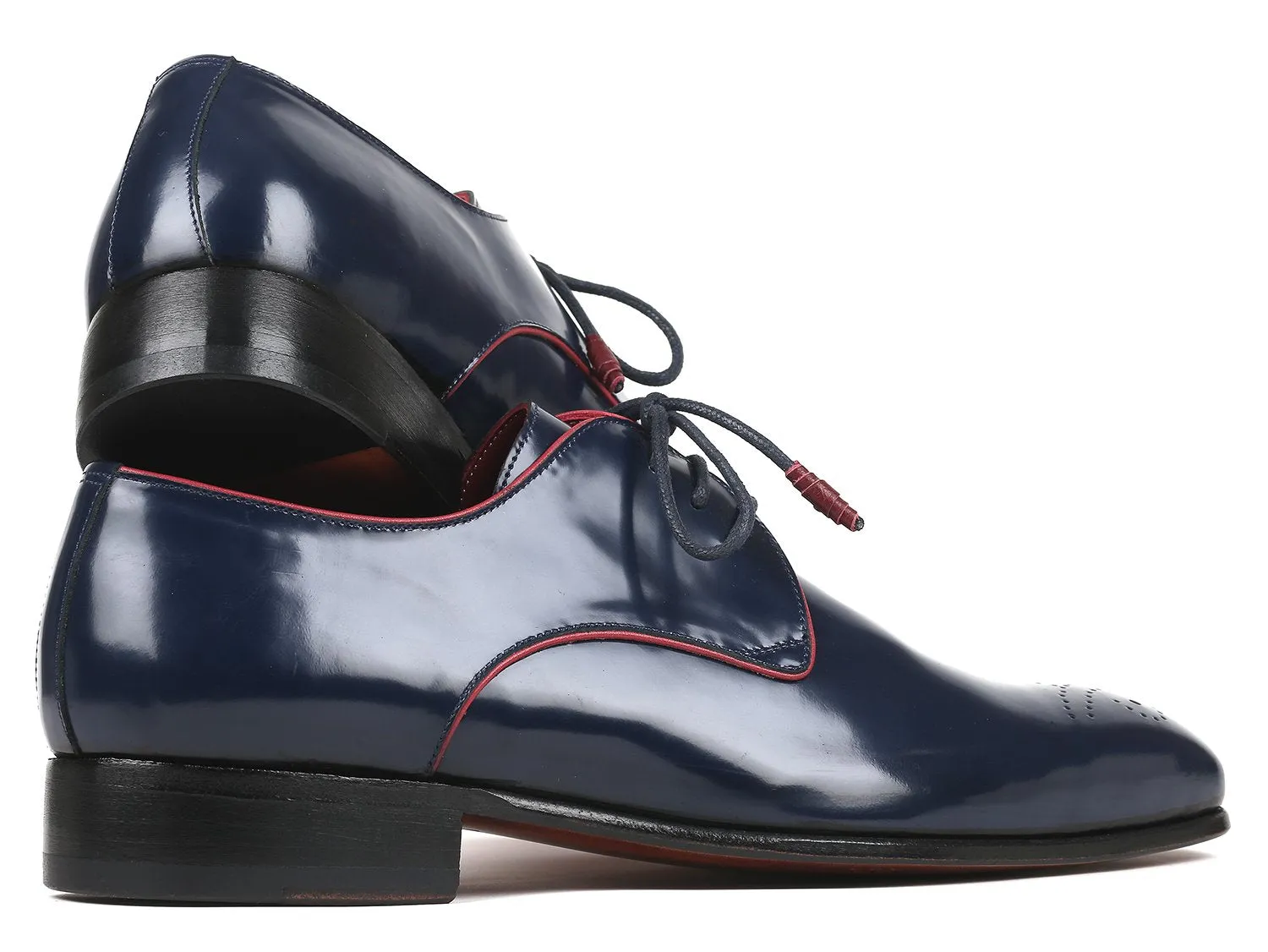 Paul Parkman Schuhe Paul Parkman Medaillon-Zehen Derby-Schuhe in Marineblau