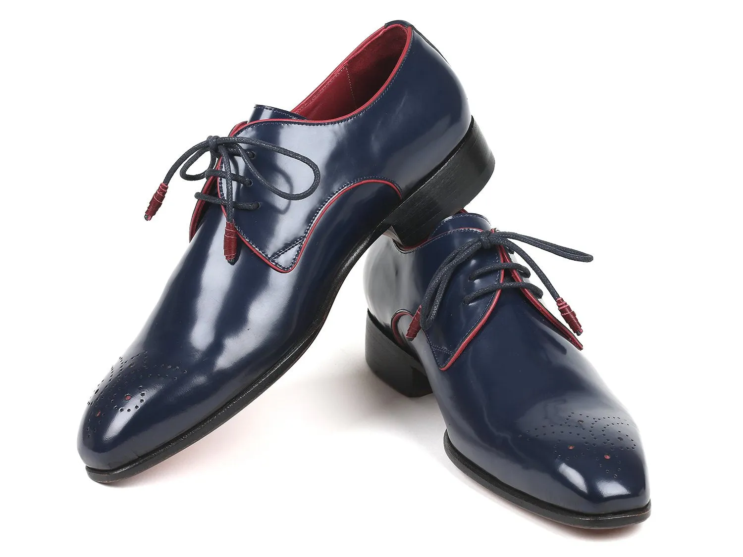 Paul Parkman Schuhe Paul Parkman Medaillon-Zehen Derby-Schuhe in Marineblau