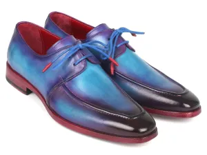 Paul Parkman Schuhe Paul Parkman Herren Schürzchen Derby Schuhe in Türkis & Lila