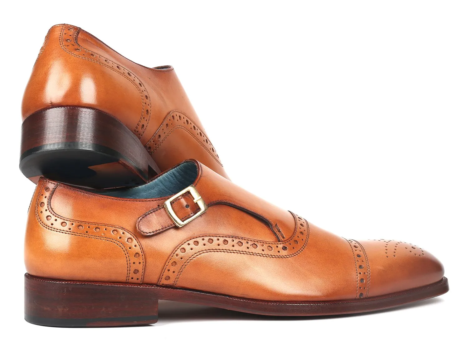 Paul Parkman Schuhe Paul Parkman Herren Schnürschuhe mit Kappe in Cognac