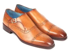 Paul Parkman Schuhe Paul Parkman Herren Schnürschuhe mit Kappe in Cognac