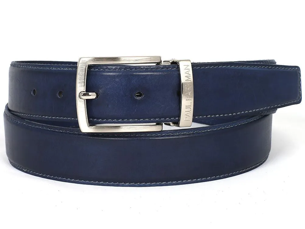 Paul Parkman Schuhe Paul Parkman Herren-Handbemalter Ledergürtel in Marineblau