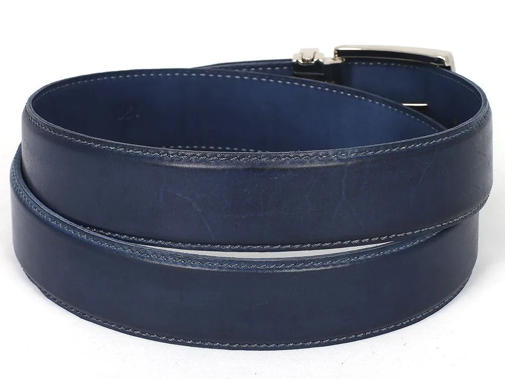 Paul Parkman Schuhe Paul Parkman Herren-Handbemalter Ledergürtel in Marineblau