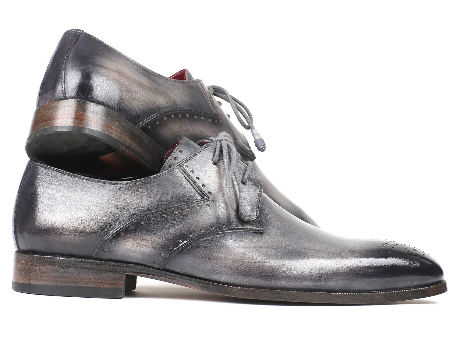 Paul Parkman Schuhe Paul Parkman Herren Medaillon Spitze Derby Schuhe in Grau