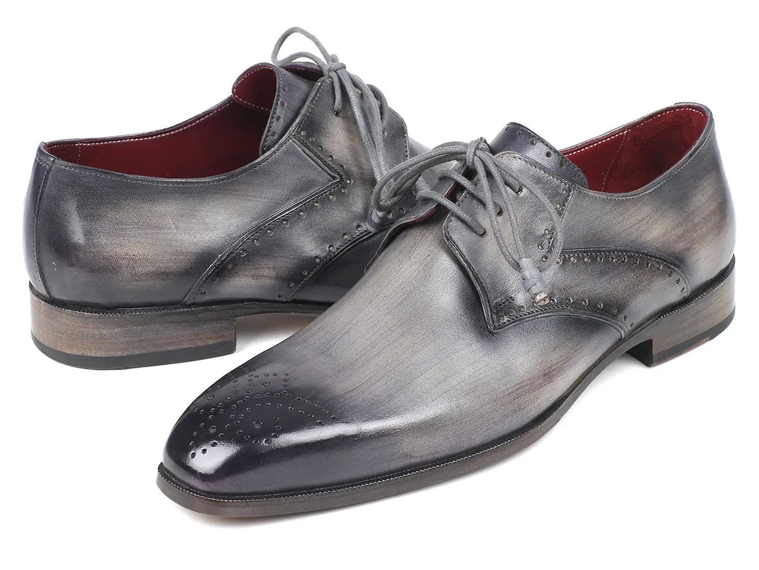 Paul Parkman Schuhe Paul Parkman Herren Medaillon Spitze Derby Schuhe in Grau