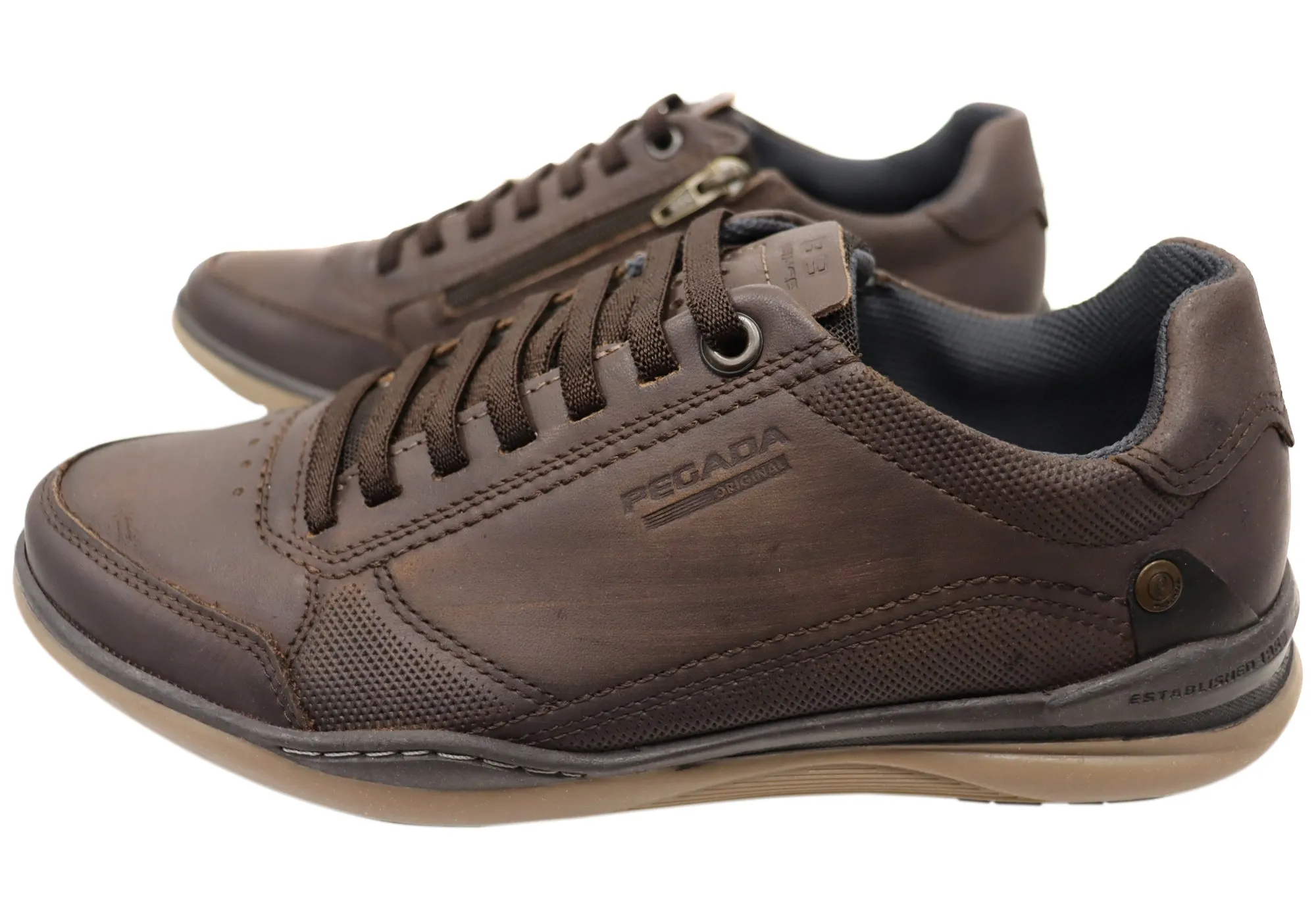 Pegada Advence Herren Leder Slip-On Freizeitschuhe Hergestellt In Brasilien Pegada Schuhe