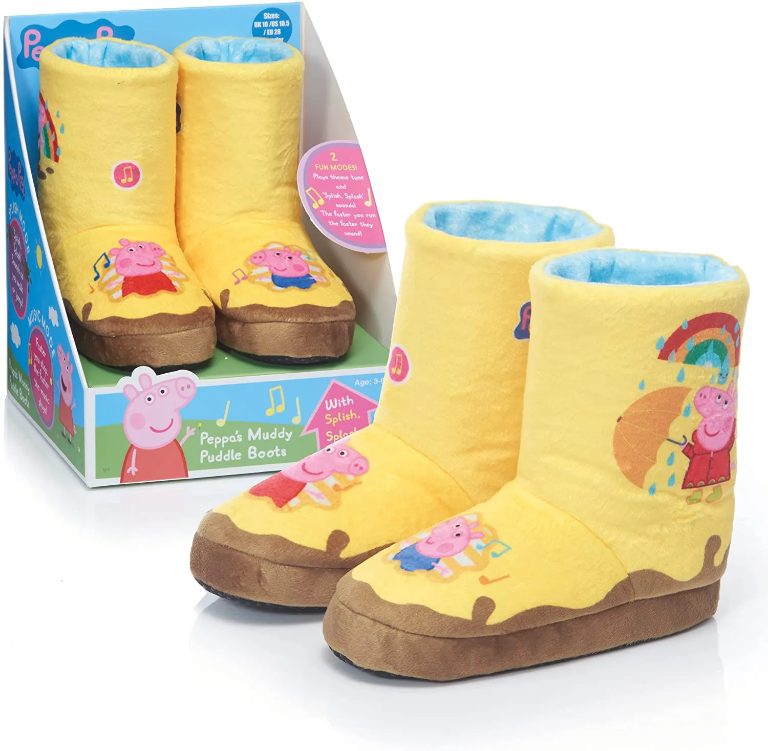Peppa Pig Spielzeug WOW! STUFF Peppa Pig Spielzeug Matschpfützen-Stiefel mit Geräuschen | Interaktives Tragbares
