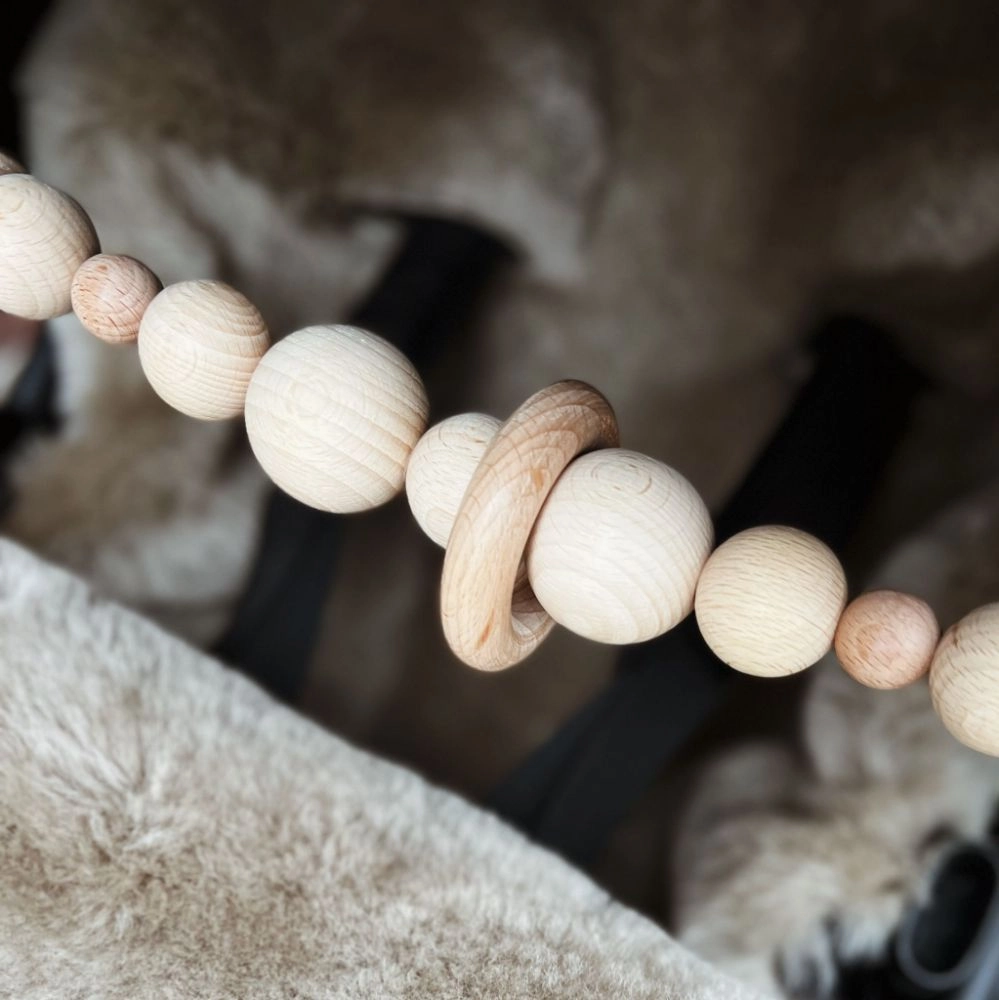 Pram Chain - Handgefertigt - Natürliches Buchenholz